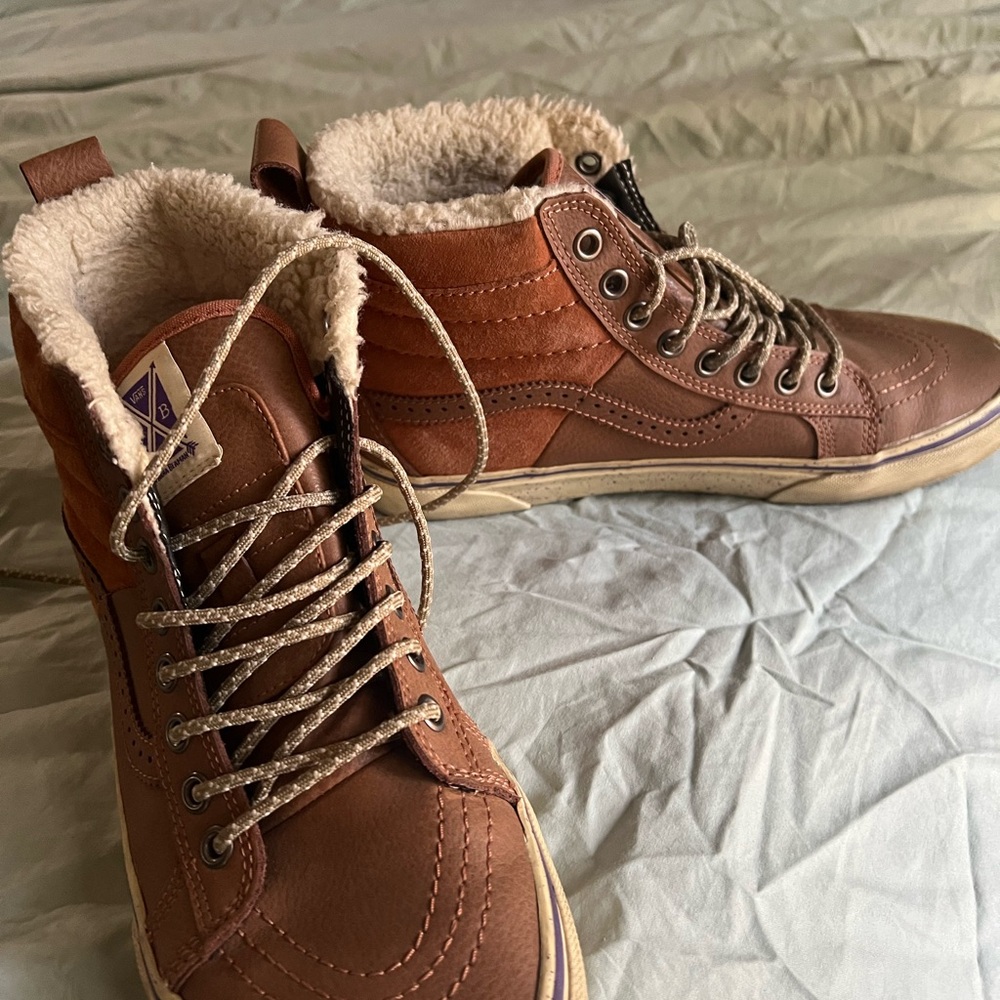 VANS women leather high tops